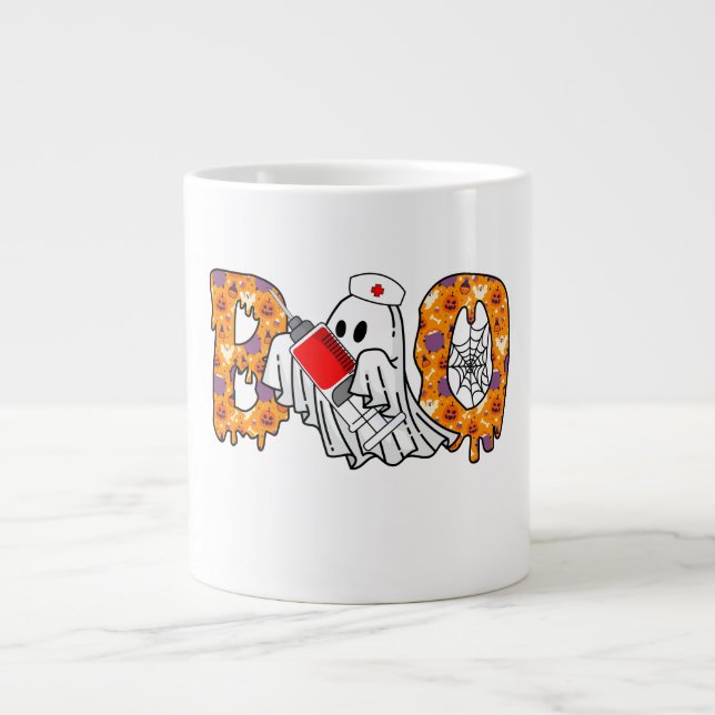 Caneca De Café Grande Víblias Vampiras | Dia das Bruxas (Frente)