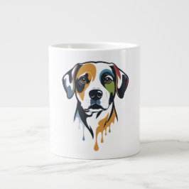 Caneca De Café Grande Vibrant Lab Pop Art
