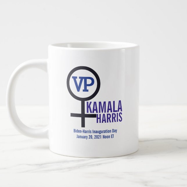 Caneca De Café Grande Vice-Presidente Kamala Harris VP (Esquerda)
