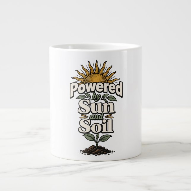 Caneca De Café Grande Vida de Jardim (Frente)