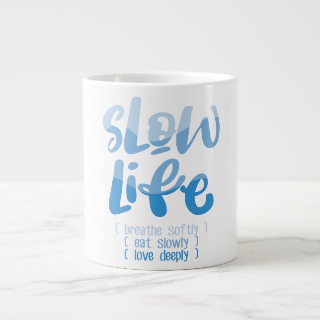 Caneca De Café Grande Vida lenta 2 (Frente)
