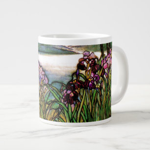 Caneca De Café Grande Vidro Tiffany Suspenso Jumbo Mug