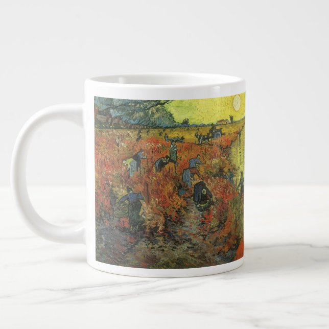 Caneca De Café Grande Vincent van Gogh - A Vinha Vermelha (Esquerda)