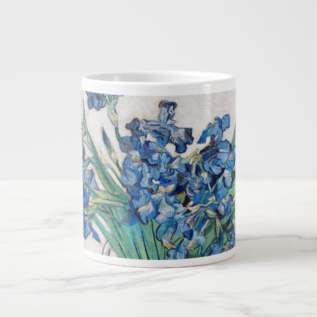 Caneca De Café Grande Vincent van Gogh - Natureza-morta: Vaso com Íris (Frente)