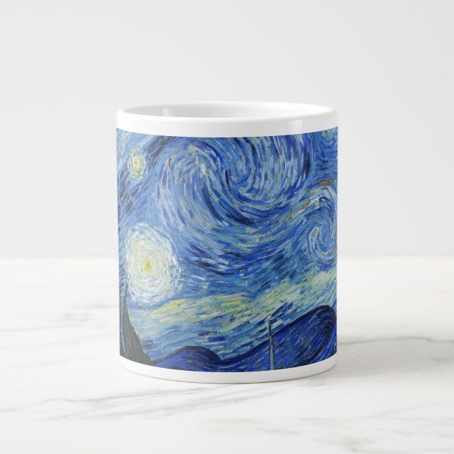 Caneca De Café Grande Vincent Van Gogh - Noite Estrelada (Frente)
