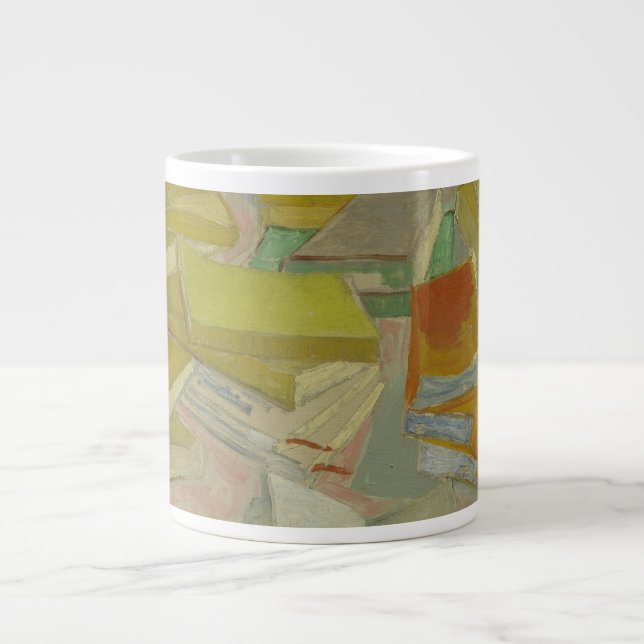 Caneca De Café Grande Vincent van Gogh - Pilares dos romances franceses (Frente)