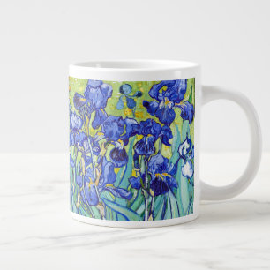 Caneca De Café Grande Vincent Van Gogh pintando Íris
