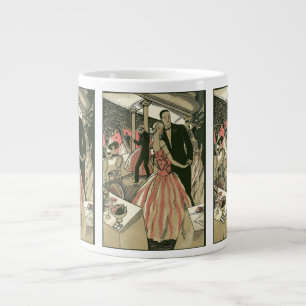 Caneca De Café Grande Vintage Art Deco Wedding, Newlyweds First Dance