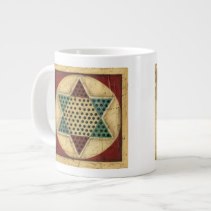 Caneca De Café Grande Vintage Chinese Checkerboard por Ethan Harper