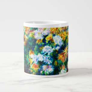 Caneca De Café Grande Vintage Chrysanthemums por Pierre-Auguste Renoir