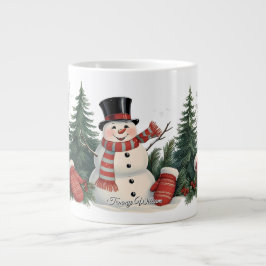 Caneca De Café Grande Vintage cômoda tradicional Natal