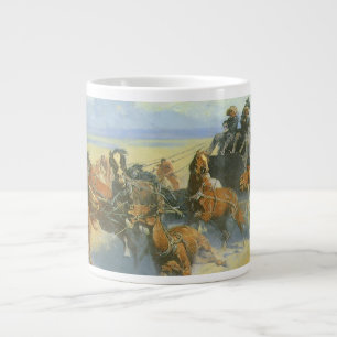 Caneca De Café Grande Vintage Cowboy, Downing the Nigh Leader, Remington