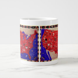 Caneca De Café Grande Vintage, Estados Unidos da América, mapa do Viagem