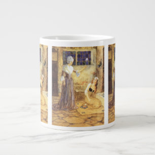 Caneca De Café Grande Vintage Fairy Tale Cinderella com Fada Godmama