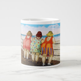 Caneca De Café Grande Vintage Fat Bottomed Girls at Beach