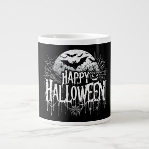 Caneca De Café Grande Vintage feliz arte de Halloween