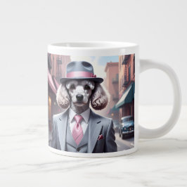 Caneca De Café Grande Vintage Gangster Poodle
