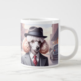 Caneca De Café Grande Vintage Gangster Poodle