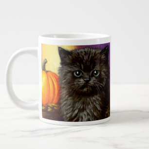 Caneca De Café Grande Vintage Halloween Kitten