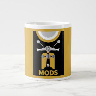 Caneca De Café Grande Vintage Inspirou Os Mods E Rockers Britânicos