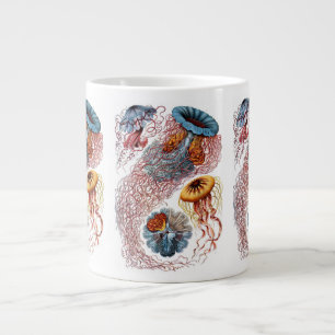 Caneca De Café Grande Vintage Jellyfish, de Ernst Haeckel, Discomedusae