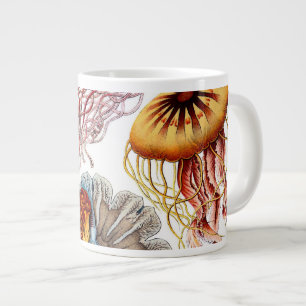 Caneca De Café Grande Vintage Jellyfish, de Ernst Haeckel, Discomedusae