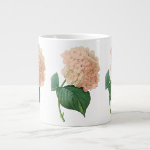 Caneca De Café Grande Vintage Pink Hydrangea Hortensia Flower por Redout