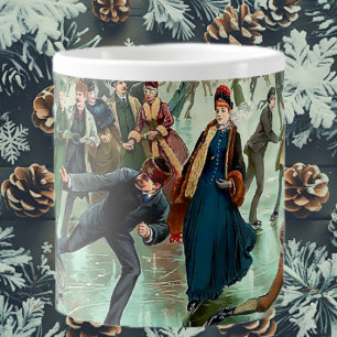 Caneca De Café Grande Vintage: Pista de gelo vitoriana