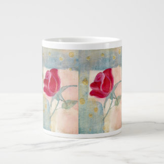 Caneca De Café Grande Vintage Rosa Coffee Mug