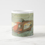 Caneca De Café Grande Vintage Science Fiction Steampunk Subsea in Sea<br><div class="desc">Imagem de vintage: futurista Science Fiction steampunk viagem e imagem de transporte. Um submarino vitoriano a viajar debaixo do mar com um grupo de turistas a ver com peixes,  águas-vivas e outras espécies marinhas. Um clássico design de ficção científica de quadrinhos retrô do futuro.</div>