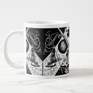 Caneca De Café Grande Vintage Small Words VI - Kandinsky Abstrato Art