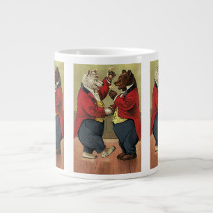 Caneca De Café Grande Vintage Victorian Happy, Gay, Ursos Dançantes