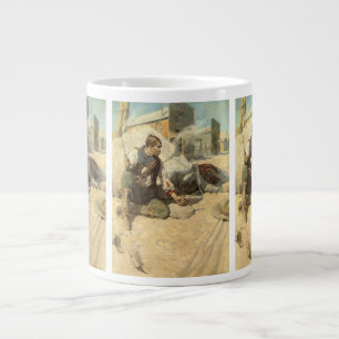 Caneca De Café Grande Vintage Western Cowboys, Hopway, NC Wyeth