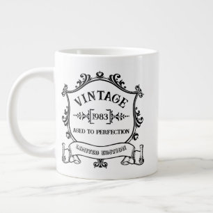 Caneca De Café Grande Vintage Year Aged to Perfection Birthday Year