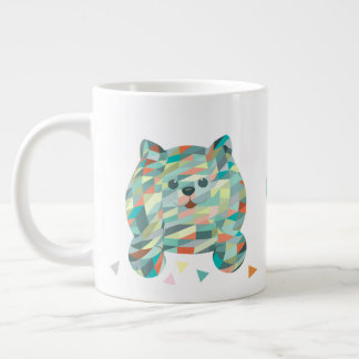 Caneca De Café Grande Vintagem Triangular de Gato Gato