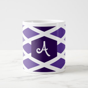 Caneca De Café Grande Violet Diamond Ombre Monograma