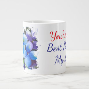 Caneca De Café Grande violetas flores você é a melhor parte da minha vid