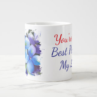 Caneca De Café Grande violetas flores você é a melhor parte da minha vid