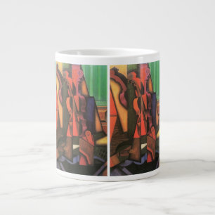 Caneca De Café Grande Violino e Guitarra por Juan Gris, Arte Cubista Vin