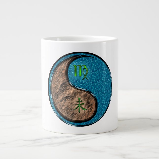 Caneca De Café Grande Virgem & Cabra de Água (Frente)