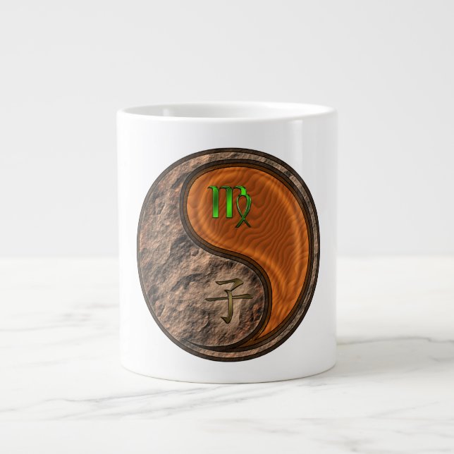 Caneca De Café Grande Virgem & Rato de Madeira (Frente)