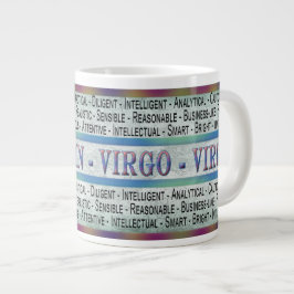 CANECA DE CAFÉ GRANDE VIRGO - VIRGEM - CAFÉ/SOPA/JUMBO MUG - TEXTO