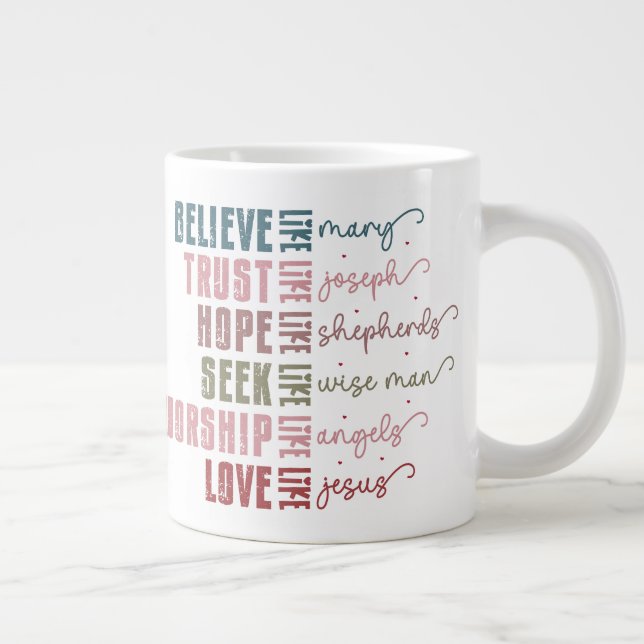 Caneca De Café Grande Virtudes Bíblicas (Direita)