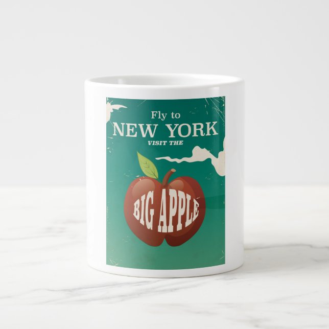 Caneca De Café Grande Visite a Big Apple - Nova York (Frente)