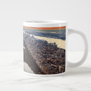 Caneca De Café Grande Vista aérea do Central Park no Sunset