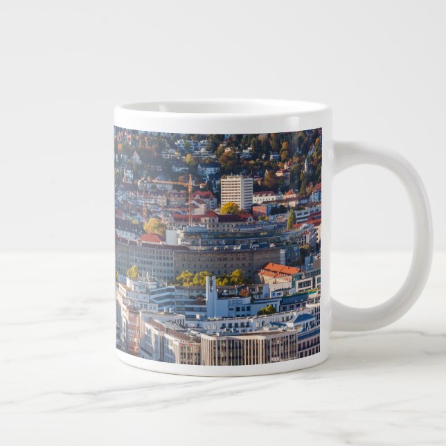 Caneca De Café Grande Vista de Cidade Elevada de Estugarda (Direita)