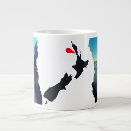Caneca De Café Grande Vista de Tasman de Salvamento de Escadas NZ Torn