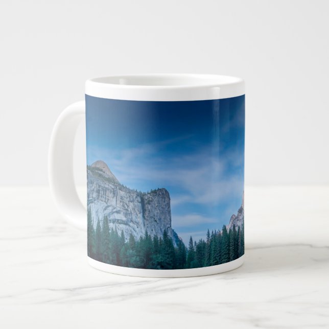 Caneca De Café Grande Vista Panorâmica Lua do Vale de Yosemite (Frente Esquerda)
