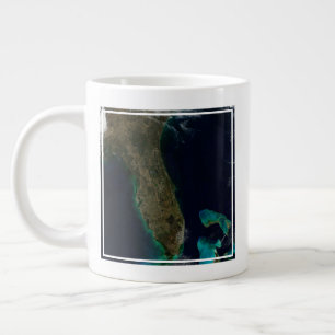 Caneca De Café Grande Vista Satélite Da Flórida.