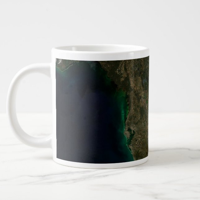 Caneca De Café Grande Vista Satélite Da Flórida. (Esquerda)